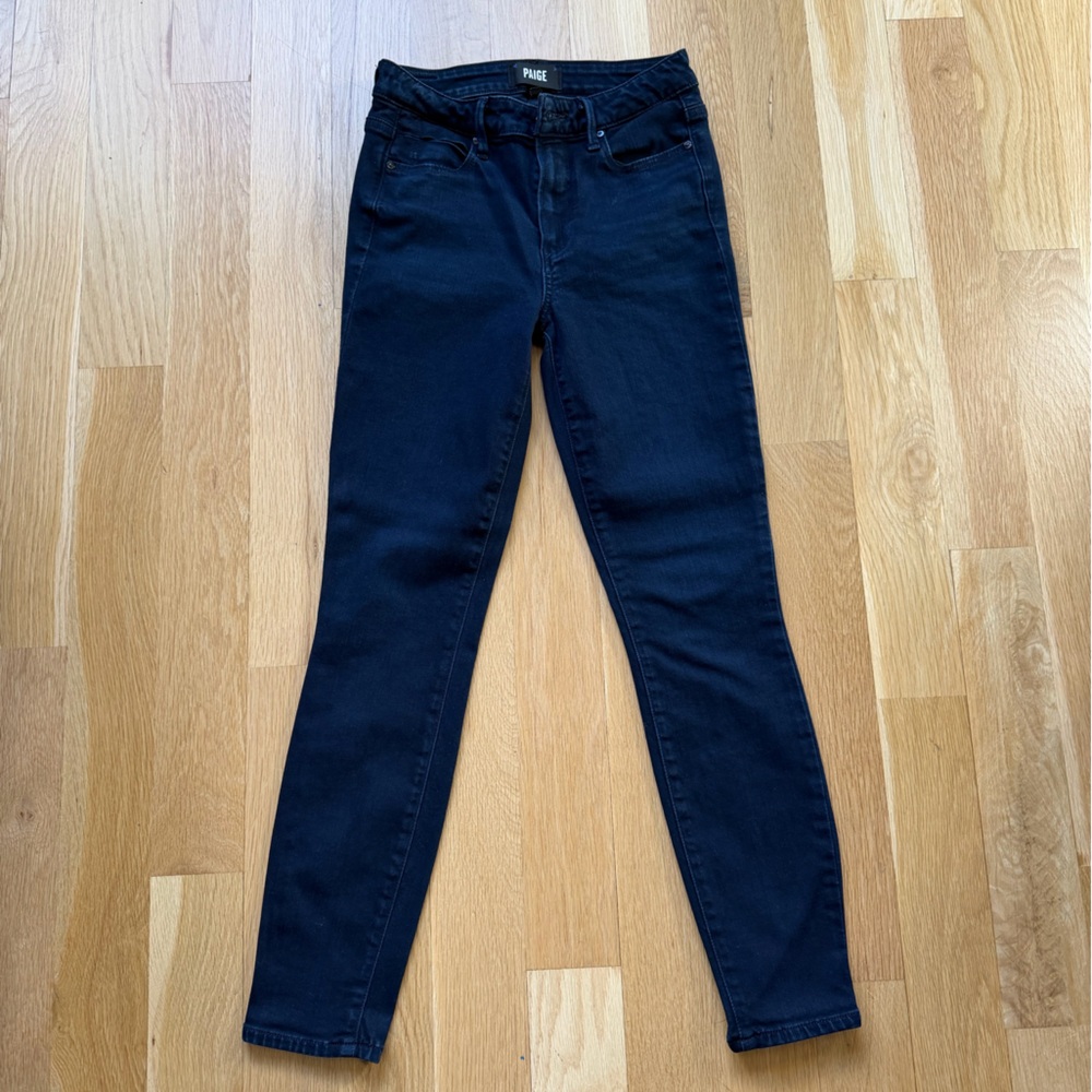 PAIGE Women's Dark Blue Skinny Jeans